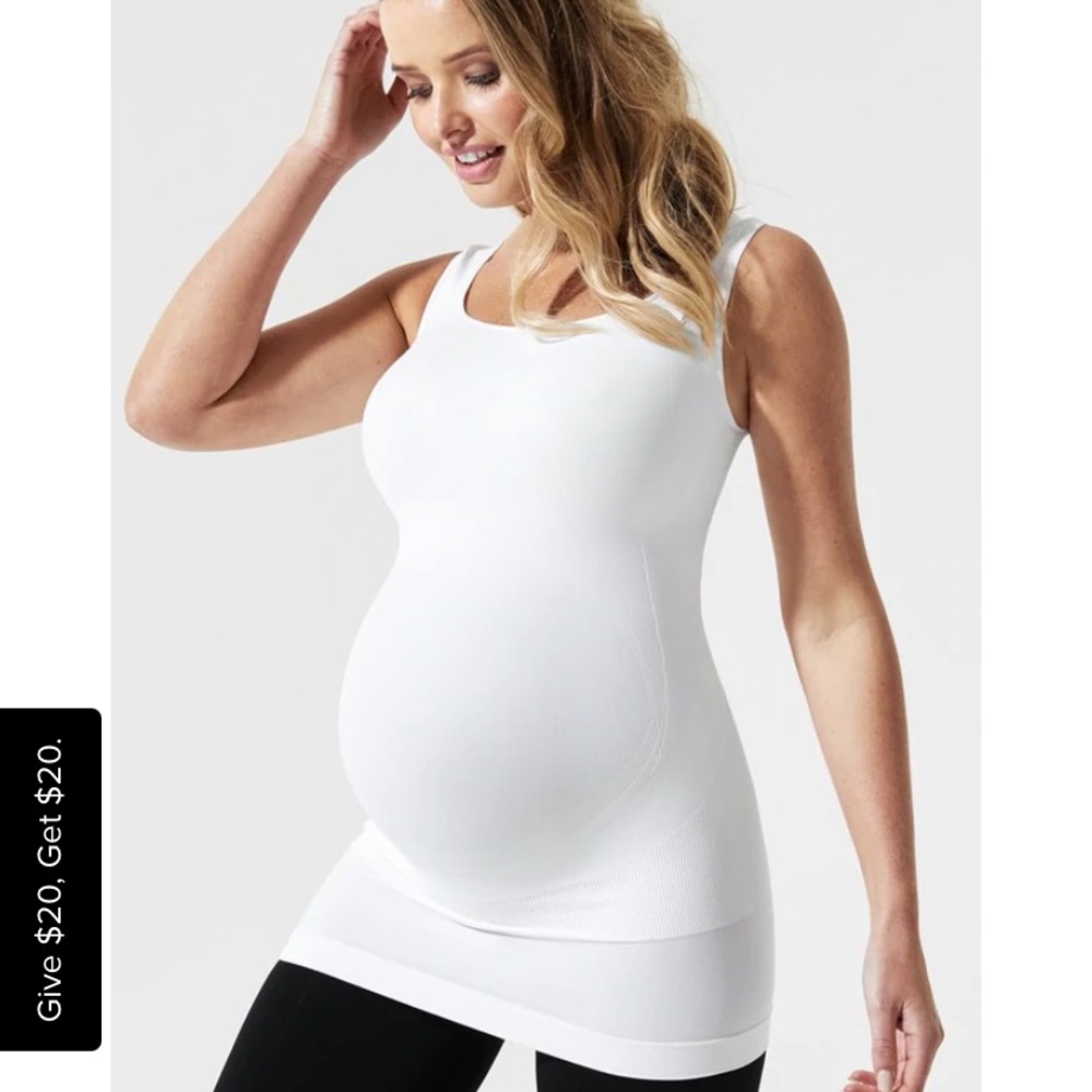 BLANQI Everyday Maternity Belly Support Tanktop in White